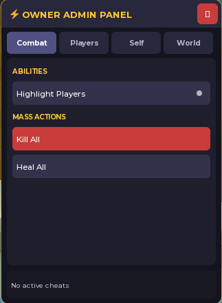 Owner Cheat Panel Premium