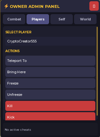 Owner Cheat Panel Premium