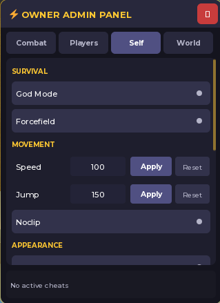 Owner Cheat Panel Premium