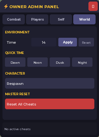 Owner Cheat Panel Premium