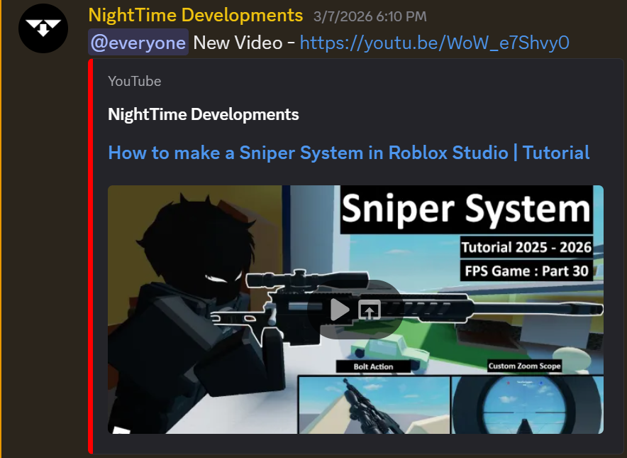 Promo in the NightTime Developments Official Discord Server